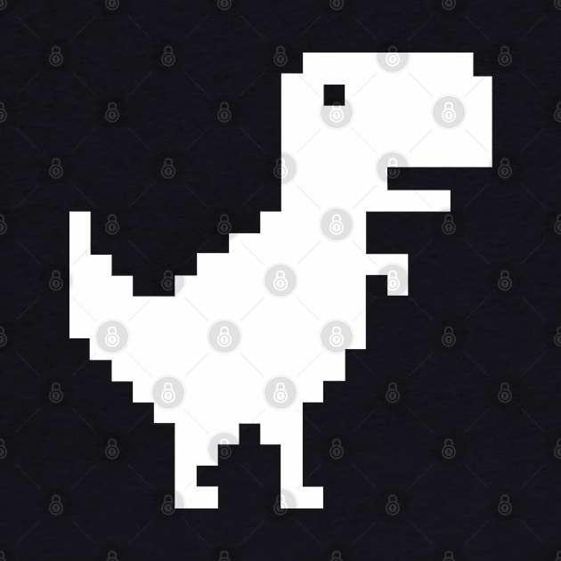 Pixel Dinosaur, No Internet Connection by JK Mercha